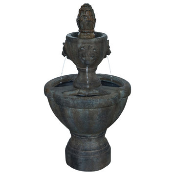 Lion Head Fountain with Pump by Pure Garden