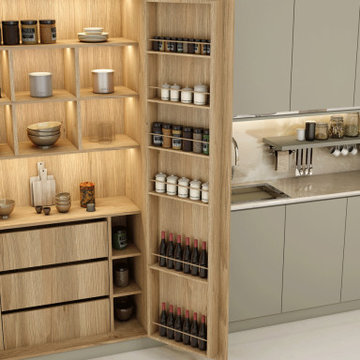 Oak Kitchen Set & Cabinets | Gladstone Oak Finish Supplied by Inspired Elements