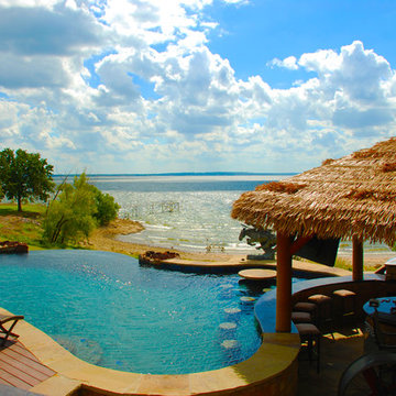 Swim-Up Bar Across from Bar Stools