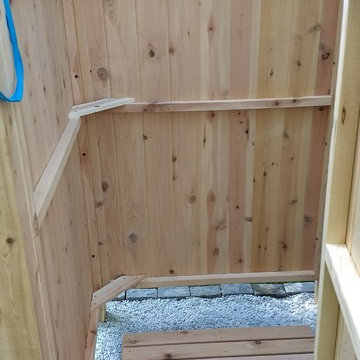 Outdoor Shower : Lattice Standard Cedar Shower Kit