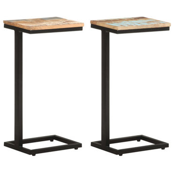 vidaXL Side Tables 2 Pcs End Table Living Room Coffee Table Solid Wood Reclaimed