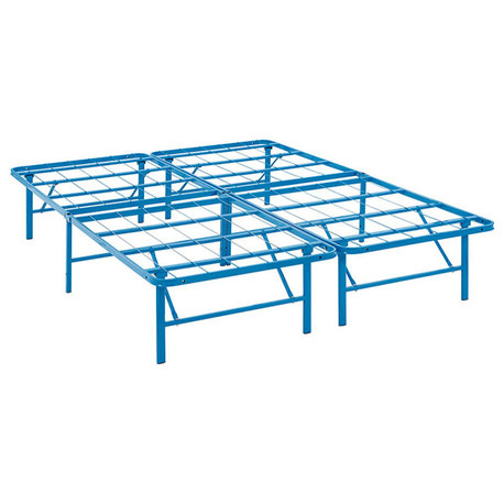 Horizon Full Stainless Steel Bed Frame, Light Blue