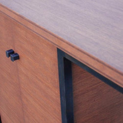 Bamboo and Steel Kitchen Bar Set - Buffets And Sideboards