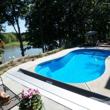 Pool Remodel with Retractable Pool Cover