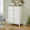 Sauder Cottage Road 4 Drawer Chest in Soft White and Lintel Oak
