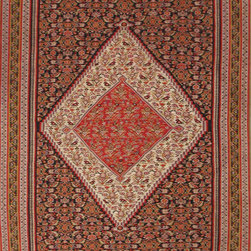 Antique Persian Senneh Kilim 4'3 X 6'9 - Area Rugs
