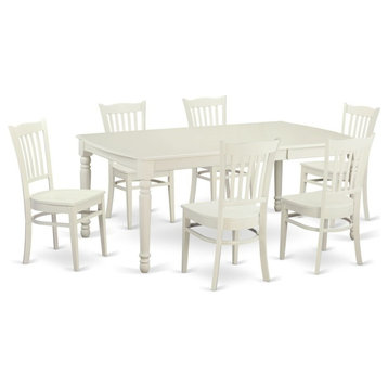7-Piecetable And Chairs Set For 6, Table And 6 Dinette Chairs