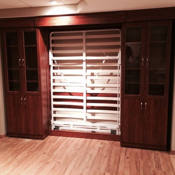 Library Murphy Bed with glass doors
