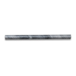 Stone Center Online - Bardiglio Gray Dark Grey Marble 5/8x12 Pencil Liner Molding Polished, 1 piece - Accent Trim And Border Tile