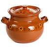 Ancient Cookware, Traditional Mexican Clay Bean Olla Pot, Terracotta, 3 Quarts