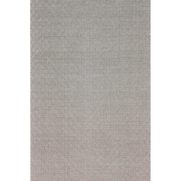 Hand-Loomed Chalet Diamond Cotton Rug, Gray, 5'x8'