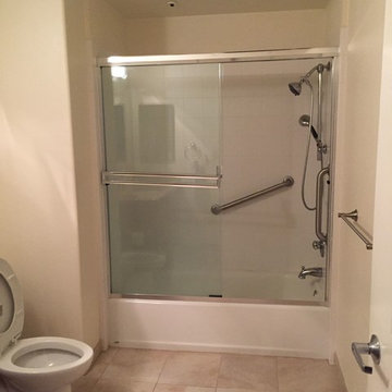 The Before View.  Bathtub with Shower Combo.