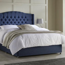 Bee's Knees Hermine Upholstered Winged Divan / Ottoman Bed - Beds