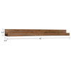 Levie Wooden Picture Ledge Wall Shelf, Rustic Brown 42"
