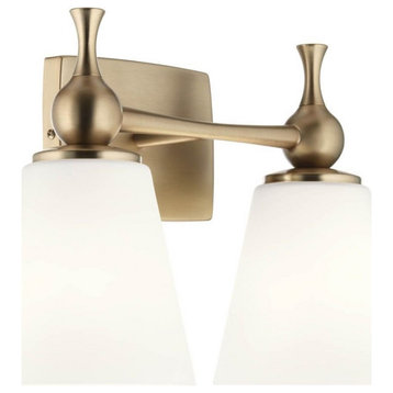 2 Light Vanity Light In Soft Contemporary Style-10.25 Inches Tall and 15 Inches