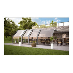 Commercial retractable patio cover - Prefab Studios