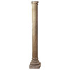 Fluted Column Cast Stone Outdoor Asian Collection, Limestone (LS)