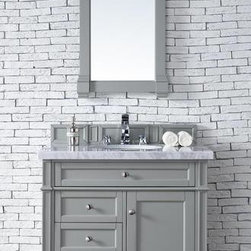 36 inch Single Bathroom Vanity Gray Finish No Top - Bathroom Vanities And Sink Consoles
