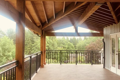 Wooden  Soffit Stain and Exterior Painting( Port Moody)