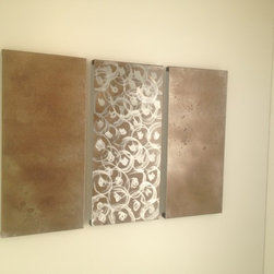 Modern Abstract Metal Wall Art Panel Set by Joseph Brewster - Products