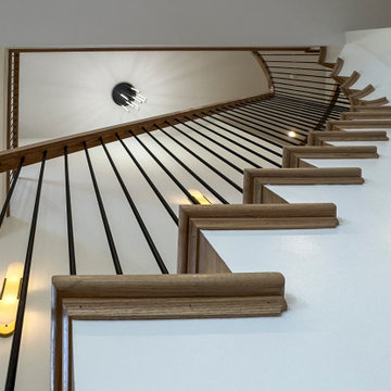 Project #144 | Slightly Curved Transitional Staircase