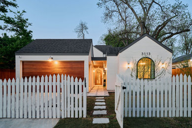 Transitional exterior home photo in Austin