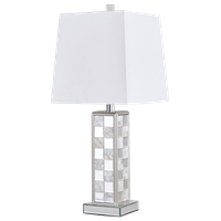 Sparkle Collection 1-Light Silver Finish Table Lamp