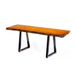 Live Edge Mahogany Bench - Game Room And Bar Furniture