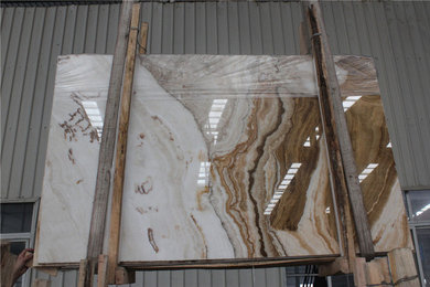 white wooden onyx slabs