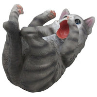 Drinking Gray Kitty Cat Wine Bottle Holder