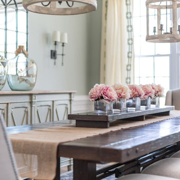 Double Arched Mirrors Dining Room