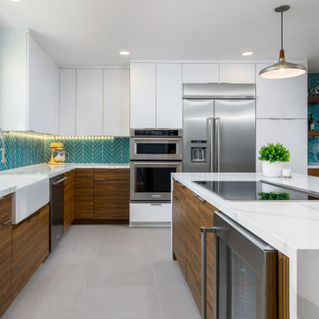 Coastal Modern Kitchen - Long Beach, CA