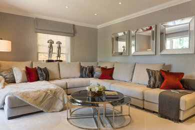Design ideas for a classic living room in Surrey.