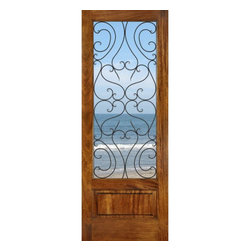 FD1LPBSPAIN - MAHOGANY SPAIN PANEL BOTTOM EXTERIOR DOOR (1-3/4&rdquo;) - Windows And Doors