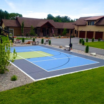 SnapSports® Home Game Court - The Ultimate Backyard Sports Zone