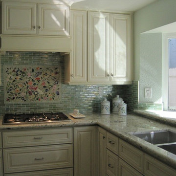 Floral Mosaic Kitchen Backsplash