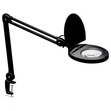 8W LED Magnifier Lamp, Black Finish, DMLED10-A-BK