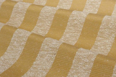 Silken Stripe Outdoor Fabric in Cream Camel