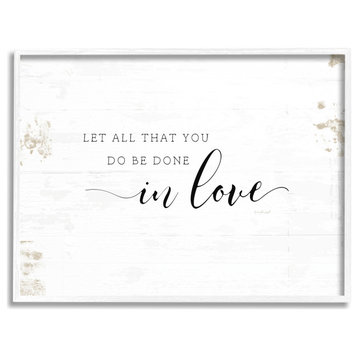 All That You Do in Love Rustic Country Quote, 14 x 11