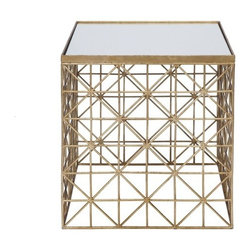 Worlds Away - Worlds Away Matthew Occasional Table, Gold - Side Tables And End Tables