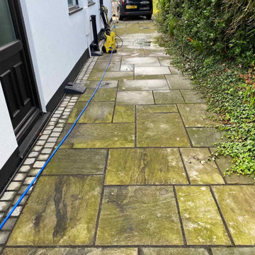 Large Indian Sandstone Patio Renovated in Lancaster