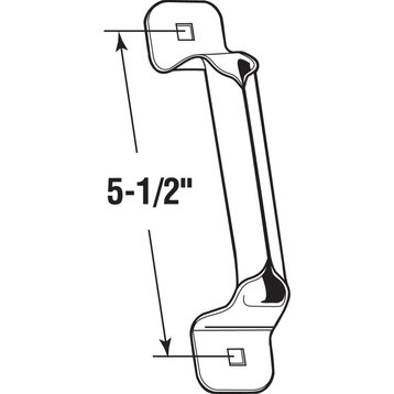 Roll Grip Handle, 5-1/2" Holes On Center
