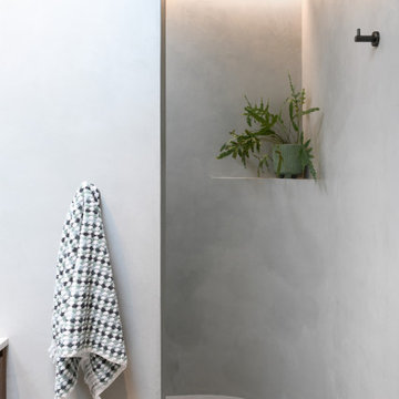 // MOODY AND CURVASCIOUS: FORESTVILLE ENSUITE AND MAIN BATHROOM
