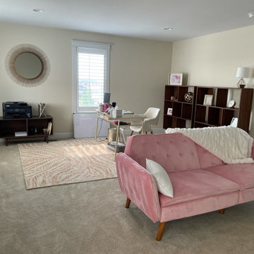 The Pinky Boss Loft- Play Room to Office conversion