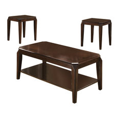 3Pc Pack Coffee/End Table Set, Walnut