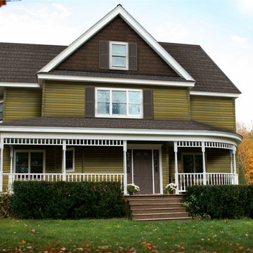 Deep colors and all in vinyl siding