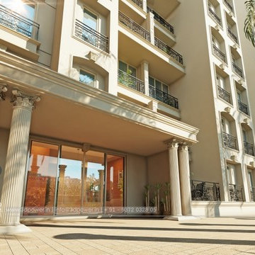 Apartment Building Elevation & it's 3D Rendering
