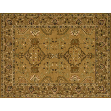 100% Wool High-Low Walden Area Rug, Gold / Brown, 3'6"x5'6"
