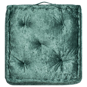 Safavieh Belia Floor Pillow Green 25" X 25"