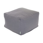Indoor Gray Wales Large Ottoman